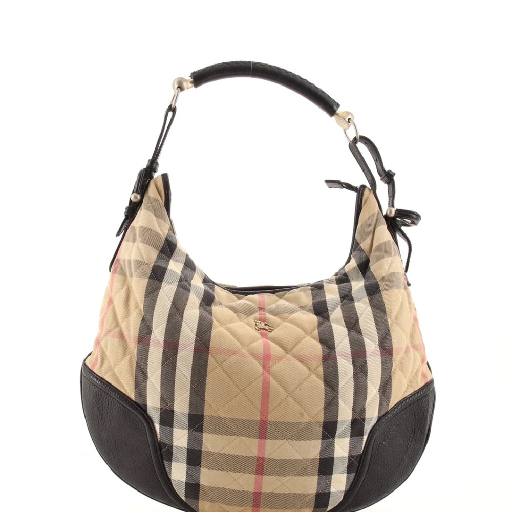 Burberry
Hoxton Hobo Quilted House Check Canvas with Leather Large. Shoulder Bag
